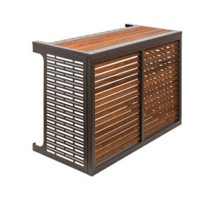 Cache clim BOIS ALU BRONZE